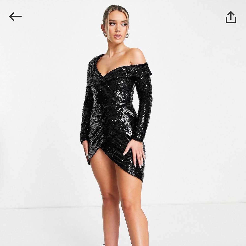 Lavish Alice black sequin dress NWT